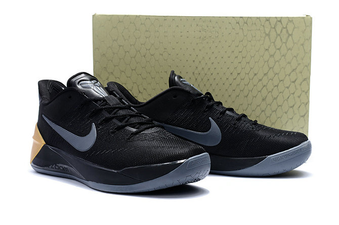 Nike Kobe 12 Black Gray Gold Shoes